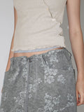 RIPSTOP FLOWER WIDE PANTS