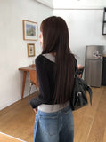 Celti Color Matching Layered All-in-one Long Sleeve T-Shirt