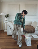 Basic Corduroy Cargo Parachute Pants