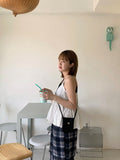 Magict Lace Shirring Sleeveless Blouse
