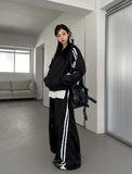 Tudi Diagonal Track Nylon Wind Jumper