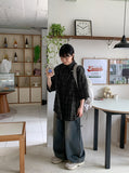 [unisex] Ototo Over Check Short Sleeve Shirt