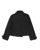 BLACK BUTTON SHORT COAT