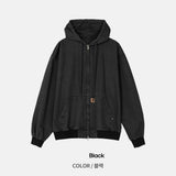 Pigment Rivet Detail Work Hood Jumper