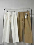 Color Cotton Wide Pants