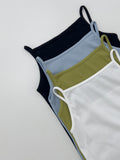 Boat Neck Square Ribbed Sleeveless