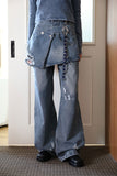 Rami Layered Skirt Denim