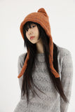 Knit cat hood beanie