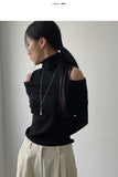 Chilling Off-Shoulder Polar Knit