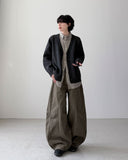 Art V-neck Balloon Cardigan