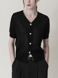 [Premium] Coolet Linen Short Sleeve Cardigan
