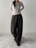 744 Tencel pleated wide pants