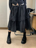 STRING LAYERED FLARE SKIRT
