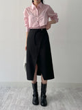 [Belt SET] Turin H-line wrap skirt