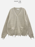 Nut Mohair Damage Cardigan