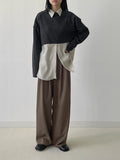 [FW/Brushed Fabric] Arch Two-Tuck Wide Slacks