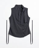 CHECK SLEEVELESS SHIRT