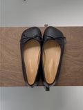 Wavy Ribbon Color Matching Flat Shoes