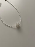 Flower bead layered necklace