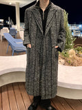 (Premium) Tweed wool double long coat