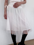 RIBBON TULLE MINI SKIRT