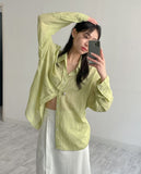 [Unisex] Fomi Linen Check Over Fit Shirt