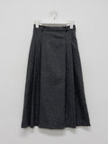 Lehman Wool Pleated Long Skirt