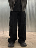 Salt Washed Cargo Denim