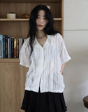 Wave Frill Shirt Blouse