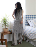 Boucle damage knit one piece