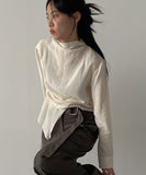 Hush Wrap Mock Neck Blouse