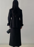 Chilia H-Line Slit Long Skirt