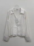 [Long sleeve ver.] Dani see-through V-neck blouse