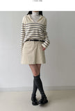 Bring corduroy A-line mini skirt