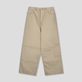 Cotton stitch wide work pants