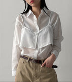 [Bustier SET] Kobi Stripe See-through Shirt