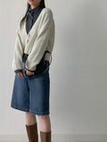 Alpaca Strap Cuffs Cardigan