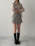Ready Belted Wrap Skirt Pants