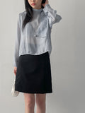 One Slit A-Line Midi Skirt