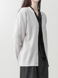 [Premium] Italian Viscose V-neck Cardigan