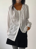 Antu shirring loose fit blouse
