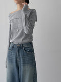 Melo Ribbed Off-Shoulder T-Shirt