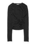 STRING HOLE SHIRRING TEE