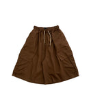 Washed Diagonal Cargo Bermuda Banding Pants