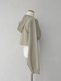 Hooded nylon bolero jumper