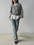 Shirring Frill Layered Sleeveless