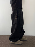 Rivet Side Detail Cotton Pants