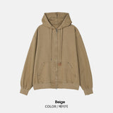Pigment Rivet Detail Work Hood Jumper