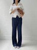 Pearl off-shoulder half T-shirt