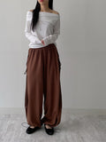 [2way!] Eyelet Wide Training Pants